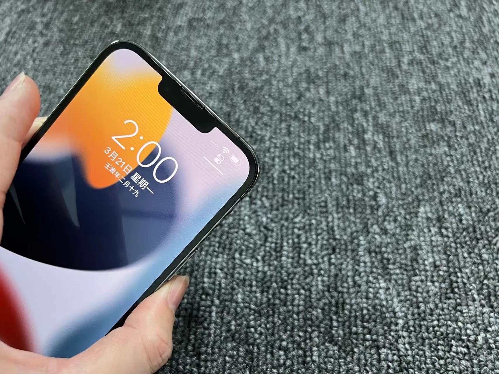 iPhone 13ProMax 国行 100电 黑色 3月3日激活 右上角一细磕碰